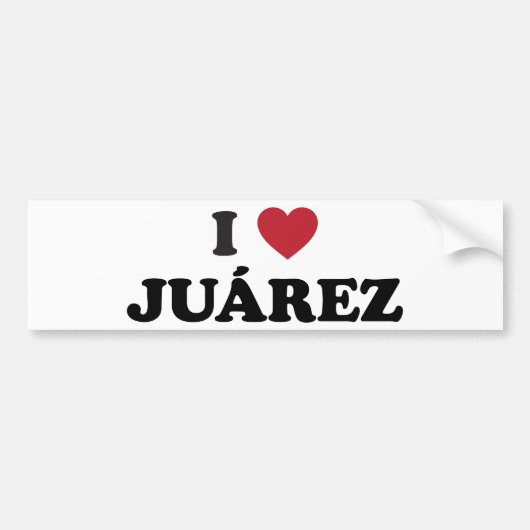 I Heart Juarez Mexico Bumpersticker (Voorkant)