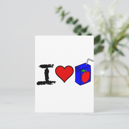 I Heart Juice Boxes Briefkaart (Staand voorkant)