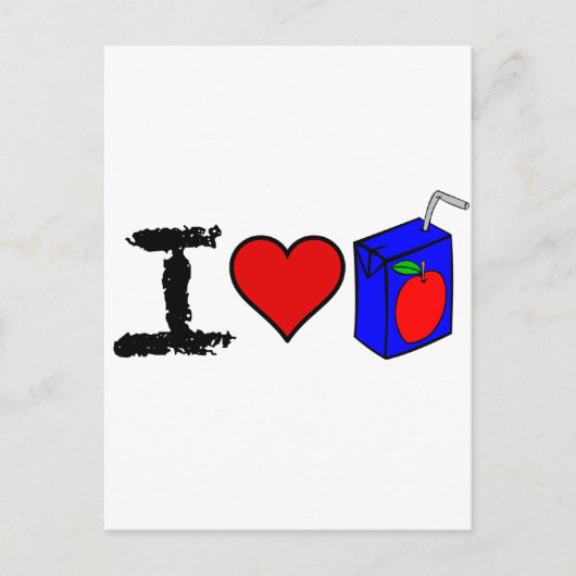 I Heart Juice Boxes Briefkaart (Voorkant)