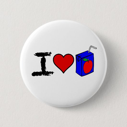 I Heart Juice Boxes Ronde Button 5,7 Cm (Voorkant)
