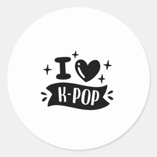 I Heart K-Pop Sticker (Voorkant)
