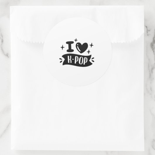 I Heart K-Pop Sticker (Tas)
