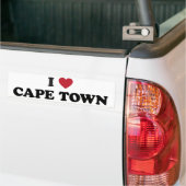 i Heart Kaapstad Zuid-Afrika Bumpersticker (Op Truck)