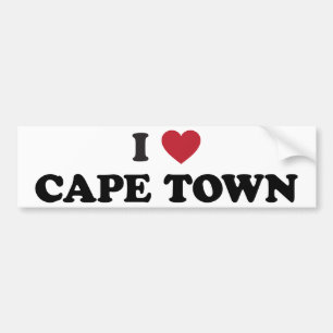 i Heart Kaapstad Zuid-Afrika Bumpersticker