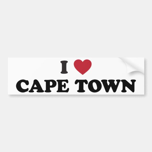 i Heart Kaapstad Zuid-Afrika Bumpersticker (Voorkant)