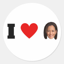 I Heart Kamala Harris Ronde Sticker