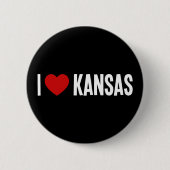 I Heart Kansas Ronde Knop Button 5,7 Cm (Voorkant)