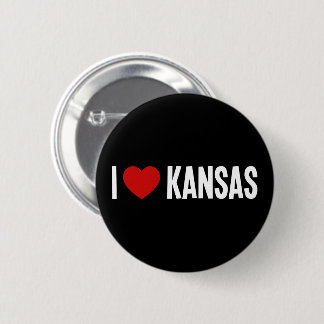 I Heart Kansas Ronde Knop Button 5,7 Cm