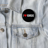 I Heart Kansas Ronde Knop Button 5,7 Cm (In situ)