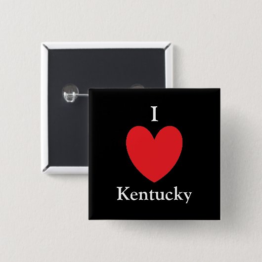 I Heart Kentucky Button (Voorkant /achterkant)