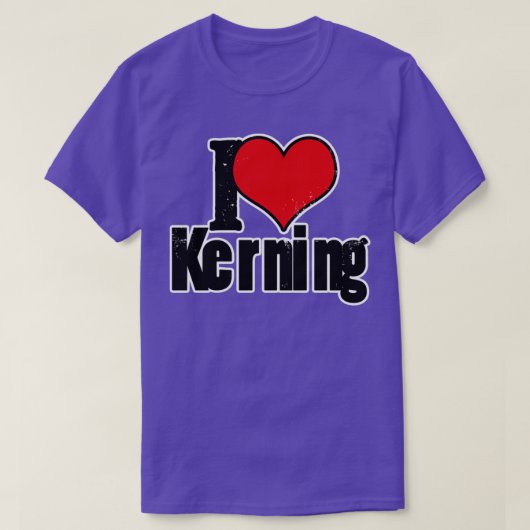 I Heart Kerning T-shirt (Design voorkant)