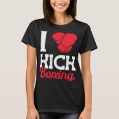 I Heart Kick Boxing Title Boxing T-shirt (Voorkant)