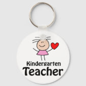 I Heart Kindergarten Leraar Sleutelhanger (Voorkant)