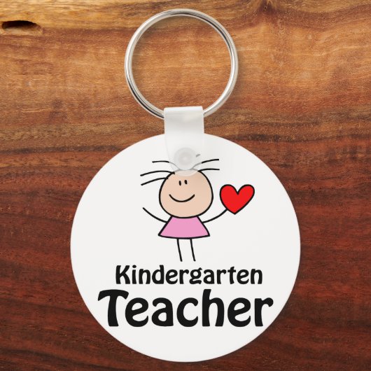 I Heart Kindergarten Leraar Sleutelhanger (Voorkant)
