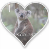 I Heart Koalas Sticker (Voorkant)