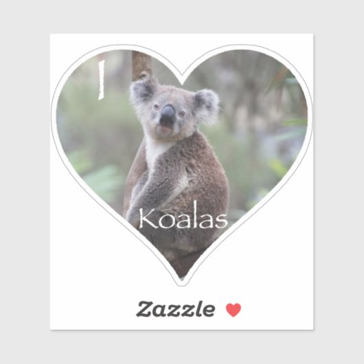 I Heart Koalas Sticker (Vel)