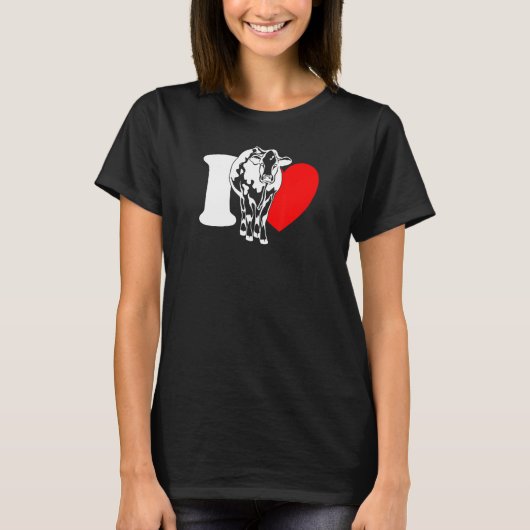 I Heart Koeien - Funny Farmer, Cattle Rancher, Koe T-shirt (Voorkant)