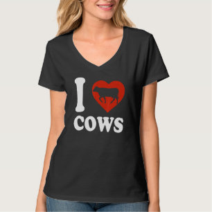 I Heart Koeien I Love Koe Cute Red Heart Koe Cute T-shirt