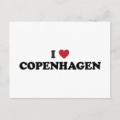 I Heart Kopenhagen Denmark Briefkaart (Voorkant)