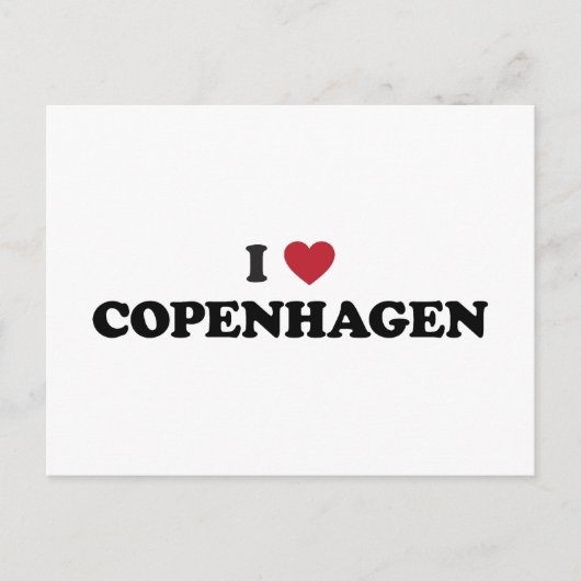 I Heart Kopenhagen Denmark Briefkaart (Voorkant)