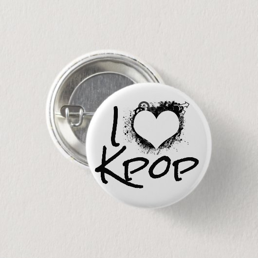 I Heart Kpop Button (Voorkant /achterkant)