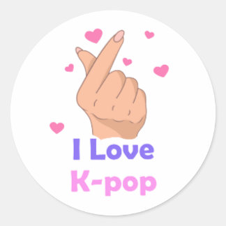 I Heart Kpop Ronde Sticker