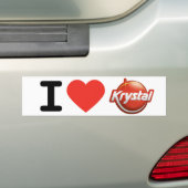 I Heart Krystal Bumpersticker (Op auto)
