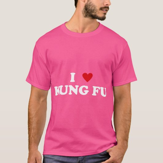 I Heart Kung Fu Practitioner - Ik hou van Kung Fu T-shirt (Voorkant)