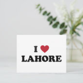 I Heart Lahore Pakistan Briefkaart (Staand voorkant)