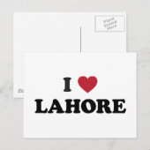 I Heart Lahore Pakistan Briefkaart (Voorkant / Achterkant)