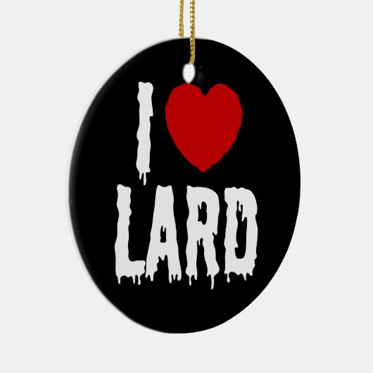 I HEART-LARD KERAMISCH ORNAMENT (Rechts)