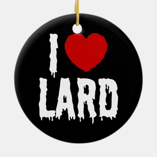 I HEART-LARD KERAMISCH ORNAMENT (Achterkant)