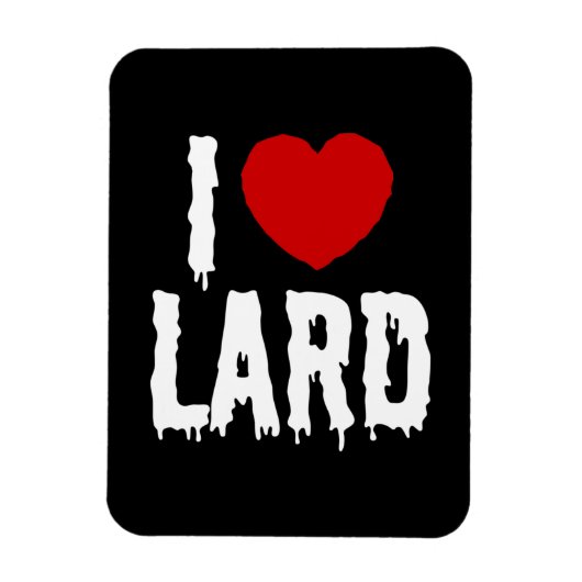 I HEART-LARD MAGNEET (Verticaal)