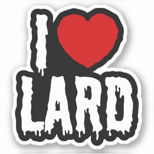 I HEART-LARD STICKER (Voorkant)