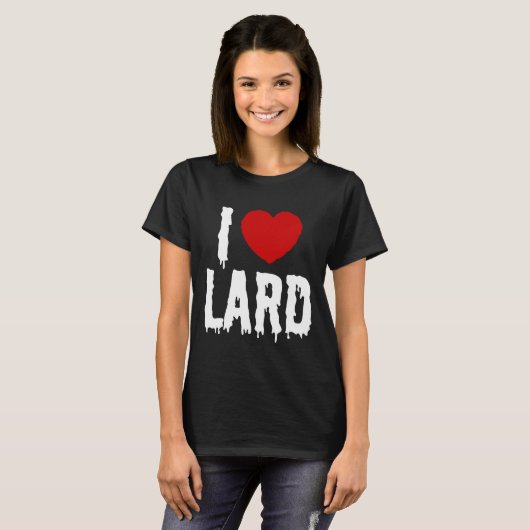 I HEART-LARD T-SHIRT (Voorkant volledig)