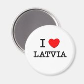 I HEART LATVIA MAGNEET (Voorkant / Achterkant)