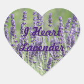 I Heart Lavender Flowers Floral Hart Sticker (Voorkant)