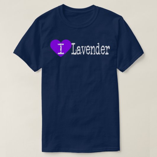I Heart Lavender Love Lavender Lavandula T-shirt (Design voorkant)