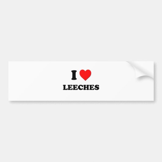 I Heart Leeches Bumpersticker (Voorkant)
