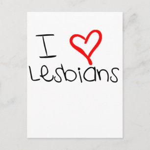 I Heart lesbiennes Briefkaart