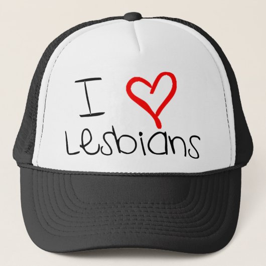 I Heart lesbiennes Trucker Pet (Voorkant)
