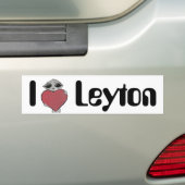 I Heart Leyton Alien Bumpersticker (Op auto)