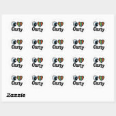 I Heart (Liefde) Carly Ronde Sticker (Vel)