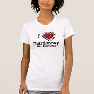 I Heart (liefde) Chardonnay T-shirt