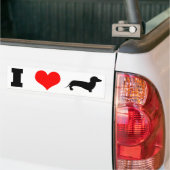 I Heart (liefde) Dachshunds Bumpersticker (Op Truck)