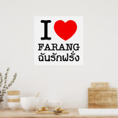 I Heart (Liefde) Farang Poster (Keuken)