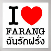 I Heart (Liefde) Farang Poster (Voorkant)