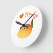 I Heart (liefde) Mango Ronde Klok (Hoek)