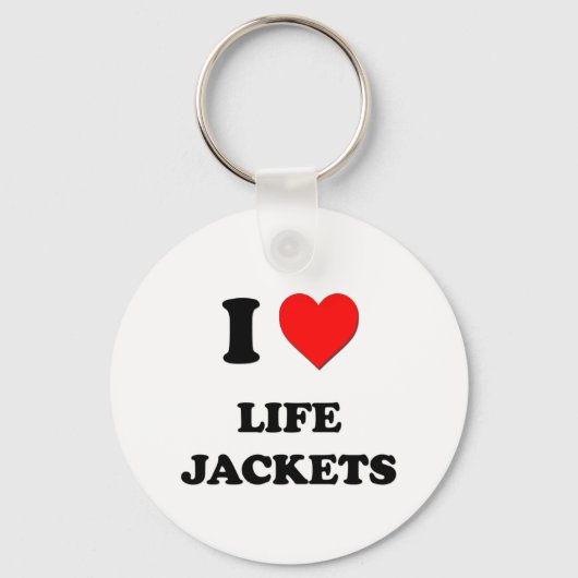 I Heart Life Jackets Sleutelhanger (Voorkant)