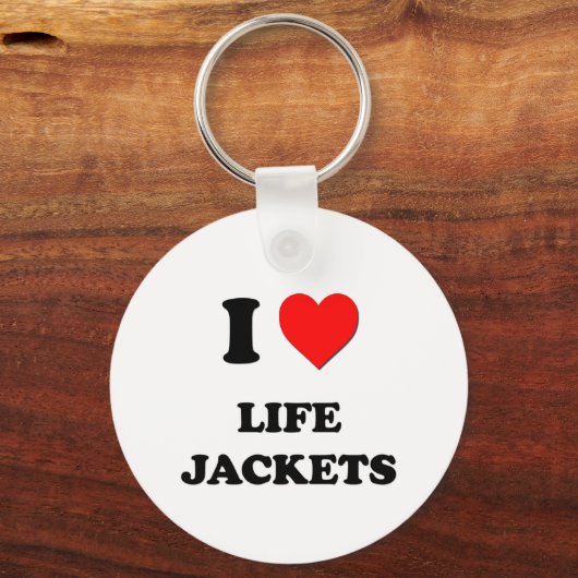 I Heart Life Jackets Sleutelhanger (Voorkant)